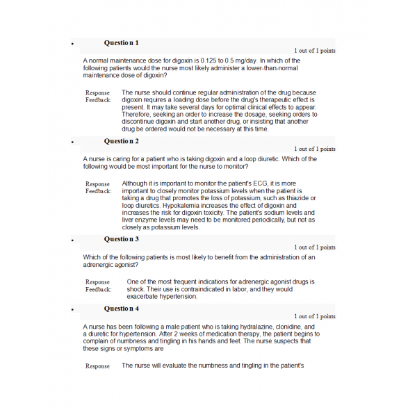 NURS 6521N Week 3 Quiz 1 - Question and Answers