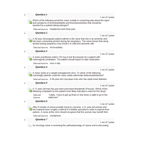 NURS 6521N Final Exam 12 - Pharmocology (94/100 Points)