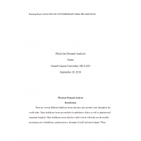 HCA 530 Topic 1 Assignment, Analysis of Contemporary Health Care Issues (Physician Demand Analysis)
