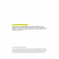 SOC 220 Week 3 Discussion Question 2 with Answers SOC 220 Week 3 Discussion Question 2 with Answers