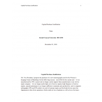 HCA 530 Topic 2 Assignment, Capital Purchase Justification (Mammography Unit)