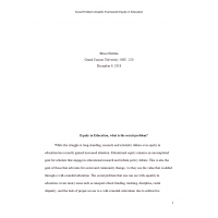 SOC 220 Week 5 Assignment, Social Problem Analytic Framework - Equality in Education SOC 220 Week 5 Assignment, Social Problem Analytic Framework - Equality in Education