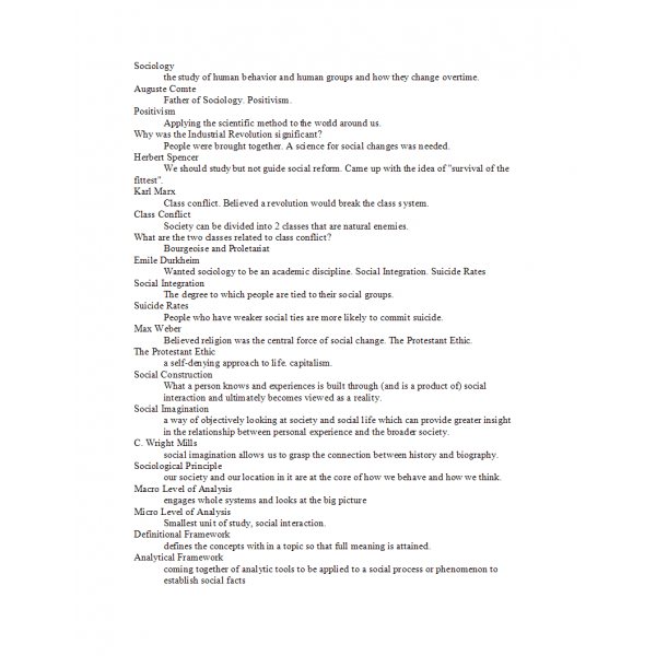 SOC 102 Quiz 1 Study Guide 2 SOC 102 Quiz 1 Study Guide 2