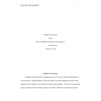 HCA 530 Topic 4 Assignment, Health Care Payment