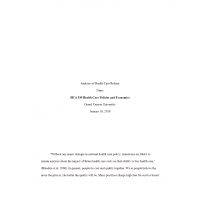 HCA 530 Topic 5 Benchmark Assignment, Analysis of Health Care Reform Policies 1