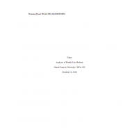 HCA 530 Topic 5 Benchmark Assignment, Analysis of Healthcare Reform Policies 2