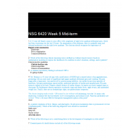 NSG 6420 Week 5 Midterm Exam 1