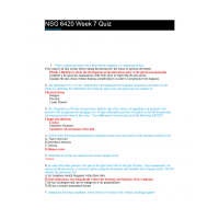 NSG 6420 Week 7 Quiz NSG 6420 Week 7 Quiz