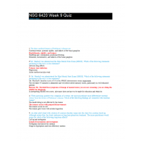 NSG 6420 Week 9 Quiz NSG 6420 Week 9 Quiz