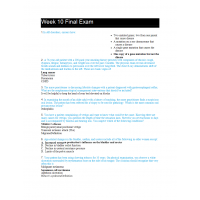 NSG 6420 Week 10 Final Exam NSG 6420 Week 10 Final Exam