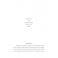 ENG 260 Week 1 Assignment Critical Analysis 1 ENG 260 Week 1 Assignment Critical Analysis 1