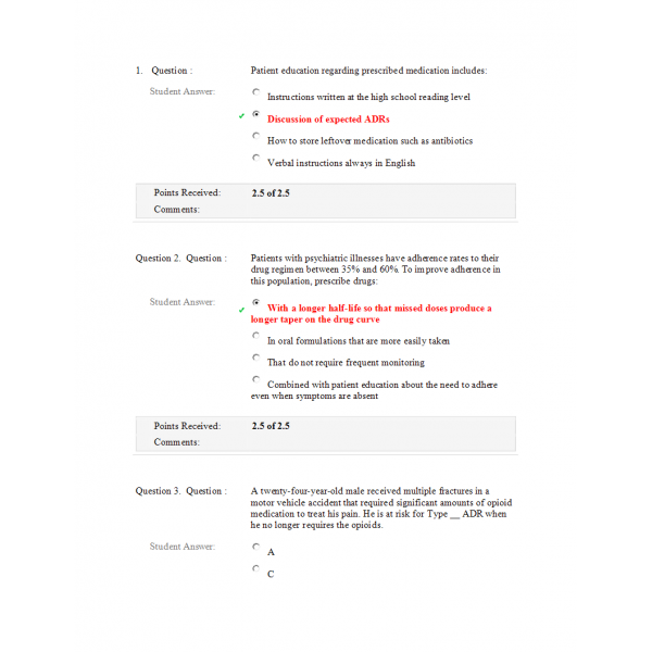 NSG 6005 Week 2 Knowledge Check NSG 6005 Week 2 Knowledge Check
