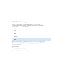 NSG 6430 Week 5 KC 2 NSG 6430 Week 5 KC 2