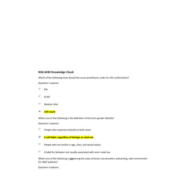 NSG 6430 Week 8 KC NSG 6430 Week 8 KC