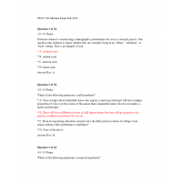 PSYC 300 Week 4 Midterm Exam 1 PSYC 300 Week 4 Midterm Exam 1