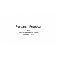 PSY 550 Topic 8 DQ 1, Research Proposal