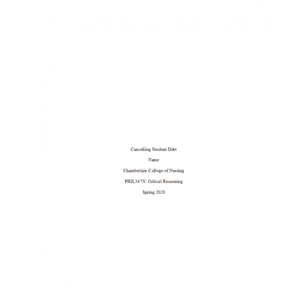 PHIL 347N Week 5 Course Project, Annotated Bibliography and Source Evaluation - Cancelling Student Debt PHIL 347N Week 5 Course Project, Annotated Bibliography and Source Evaluation - Cancelling Student Debt