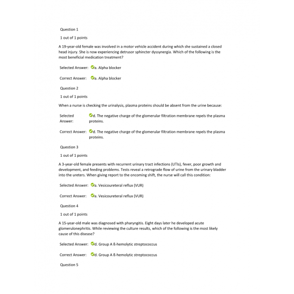 NURS 6501N Week 10 Quiz 2 (40 out of 40)