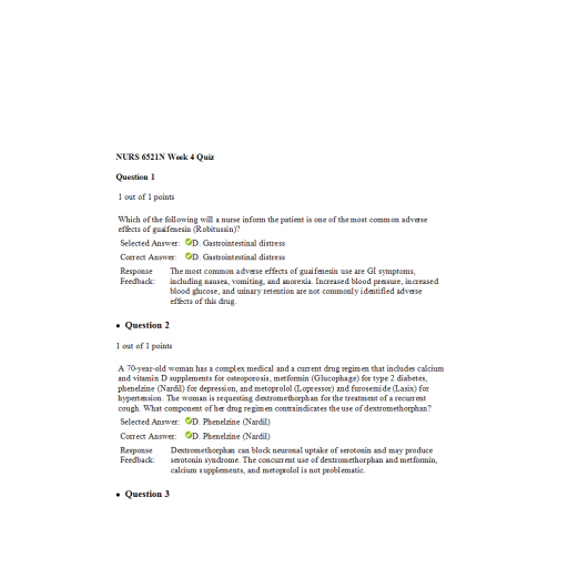 NURS 6521N Week 4 Quiz 3