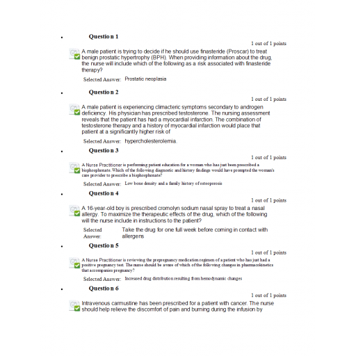 NURS 6521N Final Exam 2 (100 out of 100)