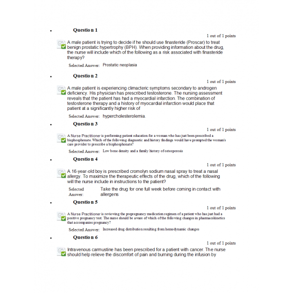 NURS 6521N Final Exam 2 (100 out of 100) NURS 6521N Final Exam 2 (100 out of 100)