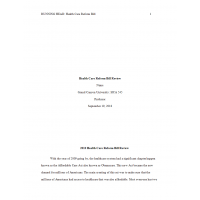 HCA 545 Week 5 Assignment 1, Health Care Reform Bill Review HCA 545 Week 5 Assignment 1, Health Care Reform Bill Review