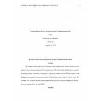 NUR 590 Week 5 Assignment, EBP Section E - Implementation Plan NUR 590 Week 5 Assignment, EBP Section E - Implementation Plan