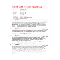 NRNP 6640 Final Exam 2 Question and Answers (74 out of 75) NRNP 6640 Final Exam 2 Question and Answers (74 out of 75)