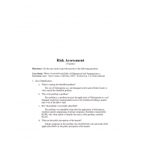 HLT 555 Week 3 Assignment, Risk Assessment 2