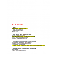 HLT 306V Topic 5 Quiz 2 HLT 306V Topic 5 Quiz 2