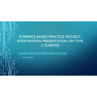 NRS 410V Week 5 Assignment, Evidence Based Practice for Diabetes: