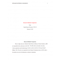 JUS 510 Week 1 Assignment, Research Methods Comparision