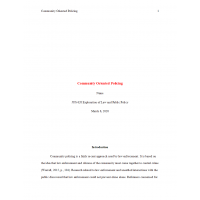 JUS 620 Week 5 Assignment, Community Oriented Policing JUS 620 Week 5 Assignment, Community Oriented Policing