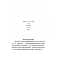 HCA 240 Week 3 Assignment, Determining Financial Viability