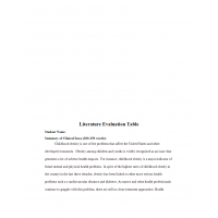 NRS 433V Week 1 Assignment, Literature Evaluation Table 1 (Childhood Obesity) NRS 433V Week 1 Assignment, Literature Evaluation Table 1 (Childhood Obesity)