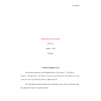 ENG 358 Week 4 Personal Essay on Literature