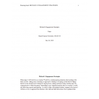 ELM 510 Week 1 Assignment Michael Engagement Strategies ELM 510 Week 1 Assignment Michael Engagement Strategies