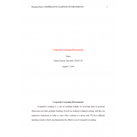 ELM 510 Week 2 Assignment Cooperative Learning Environments ELM 510 Week 2 Assignment Cooperative Learning Environments