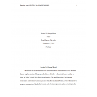 HCA 699 Topic 5 Section D Change Model HCA 699 Topic 5 Section D Change Model