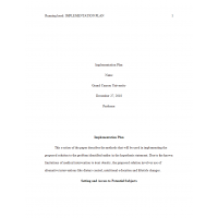 HCA 699 Topic 5 Section E Implementation Plan HCA 699 Topic 5 Section E Implementation Plan