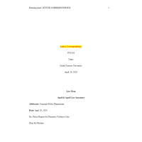 JUS 641 Topic 6 Benchmark Assignment, Letter Correspondence JUS 641 Topic 6 Benchmark Assignment, Letter Correspondence