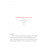 HLT 605 Week 7 Assignment , Public Health Emergencies - Hurricane Katrina HLT 605 Week 7 Assignment , Public Health Emergencies - Hurricane Katrina