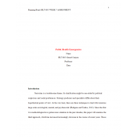 HLT 605 Week 7 Assignment, Public Health Emergences - Terrorism HLT 605 Week 7 Assignment, Public Health Emergences - Terrorism