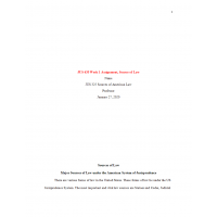 JUS 635 Topic 1 Week 1 Assignment, Source of Law: