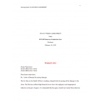 JUS 635 Topic 6 Week 6 Assignment, Demand Letter 1