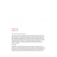 JUS 635 Topic 6 Week 6 Assignment, Demand letter 2