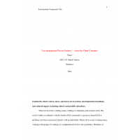 SOC 445 Week 3 Assignment 1, Case Management Process Section 2  - Assess the Client Consumer: 2020