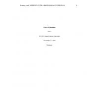 JUS 655 Topic 8 Assignment, Interview Assignment JUS 655 Topic 8 Assignment, Interview Assignment