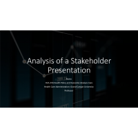 HCA 255 Topic 3 Assignment, Analysis of a Stakeholder Presentation - Centers for Disease Control