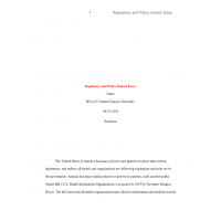 HCA 255 Topic 4 Assignment, Regulatory and Policy Impact Essay